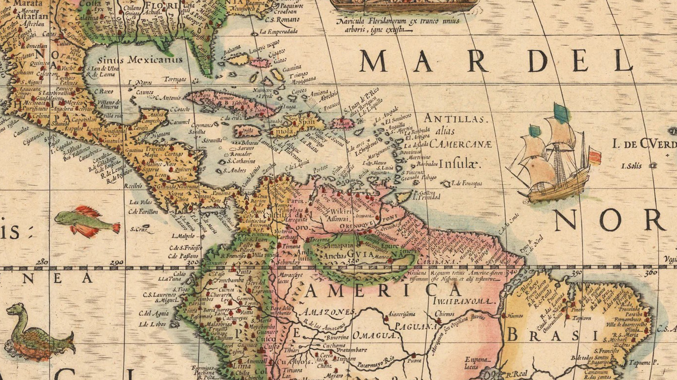 Map of the Americas, Mercator/Hondius Atlas, 1606