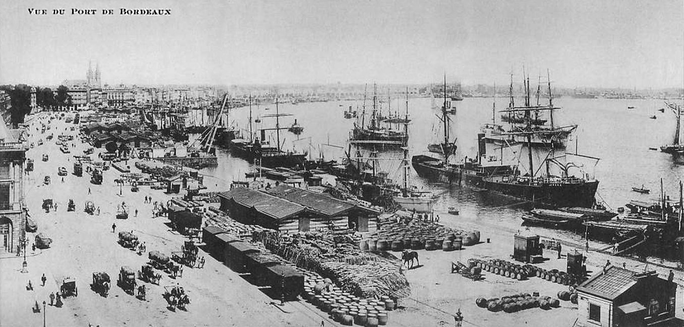 View of the port of Bordeaux, late 19th century