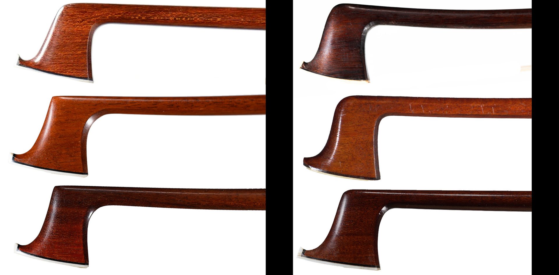 Contemporary Mexican bows and historical pernambuco bows, visual undecidability